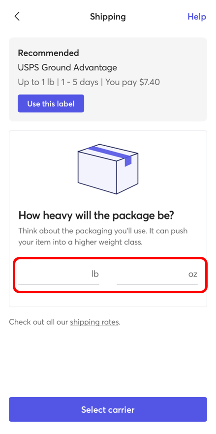 mercari-listing-weight