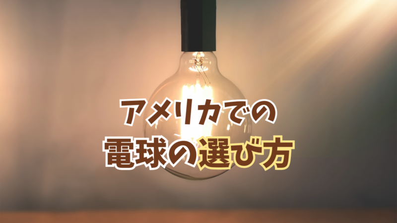 アメリカの電球の種類と選び方：明るさ、色味、特性を徹底解説！