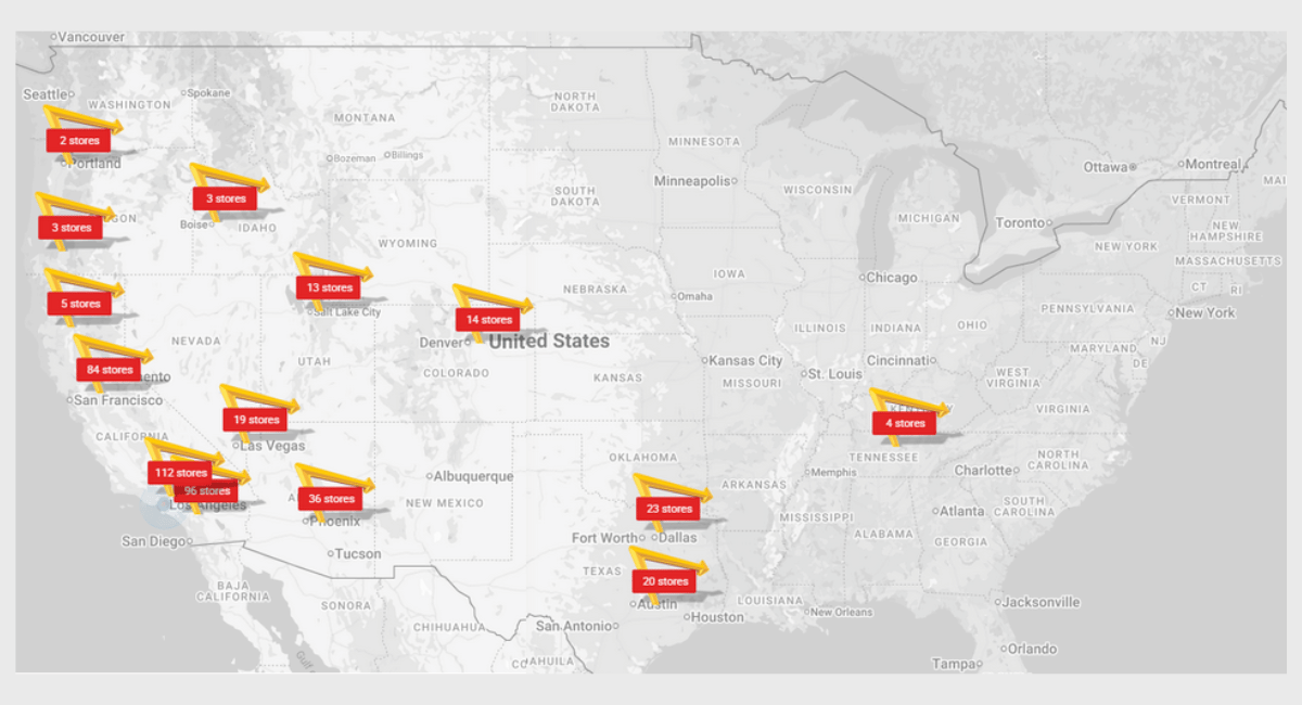 インアンドアウト　ロケーション
