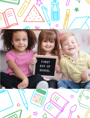 First day of school board image